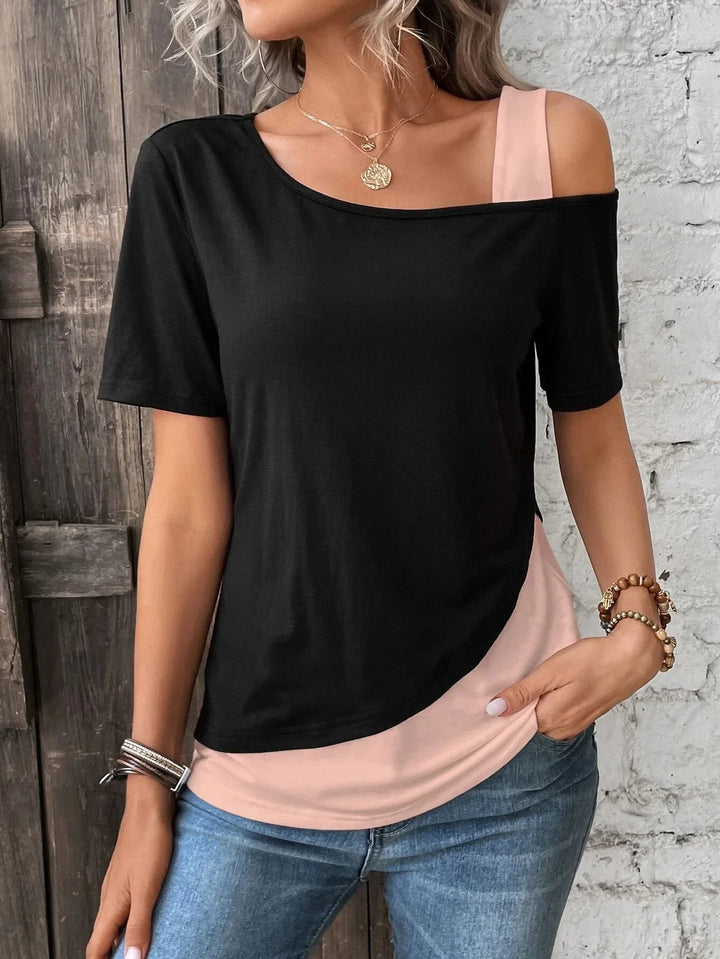 Levoire | Chemise Élégante Bicolore Rosa