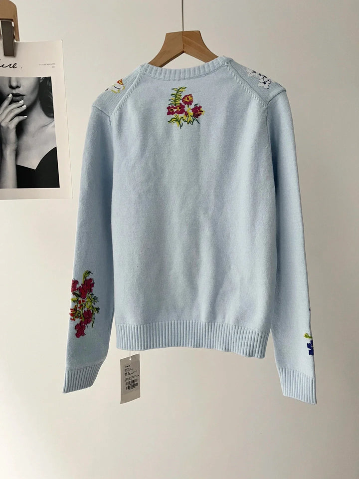 Levoire | Veste En Tricot Élégante Avec Fleurs