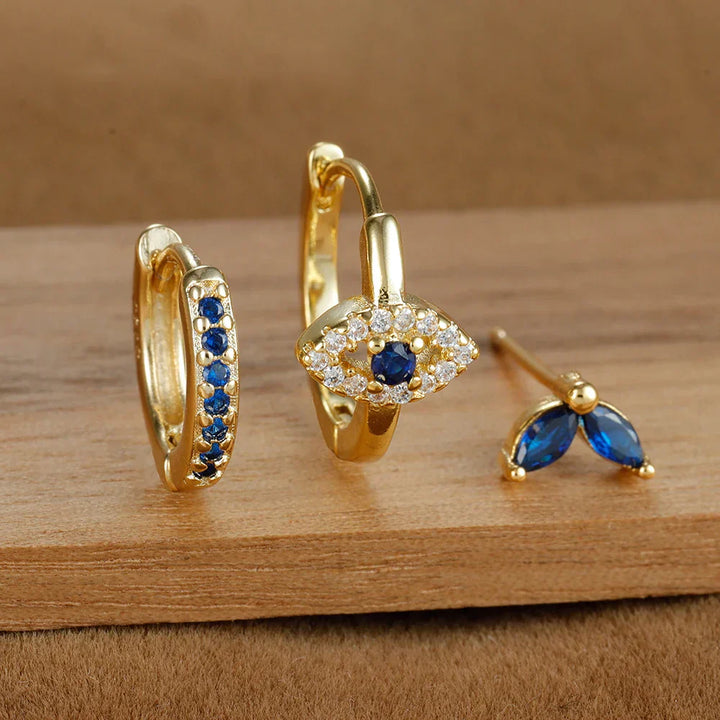 Levoire | Pha Silma Bleu Zircon Boucles D'Oreilles Série