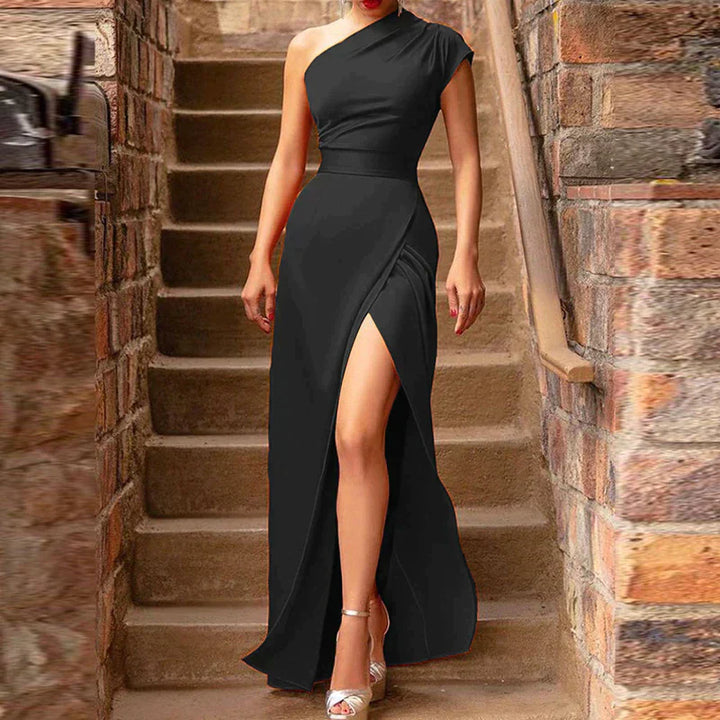 Levoire | Robes Maxi Smarte Avec Fente Haute Noir