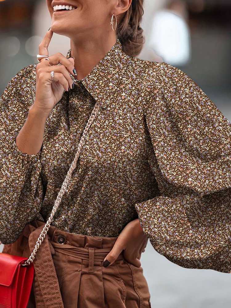 Levoire | Blouse À Imprimé Animaux Pour Femmes (Style C) Marron