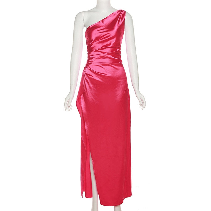 Levoire | Épaule Dégagée Robe Bodycon Longue Fente