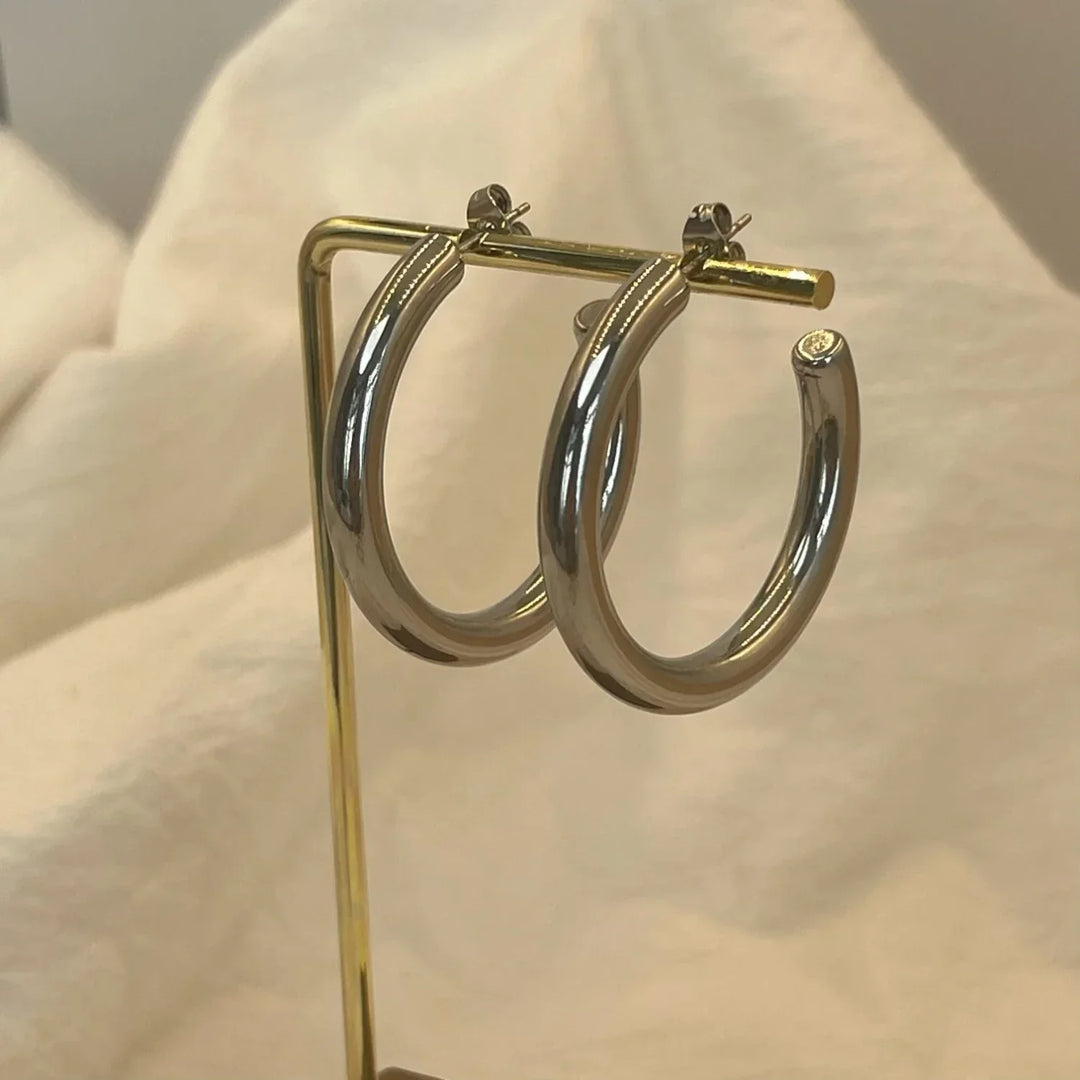 Levoire | Créoles Inox Argent