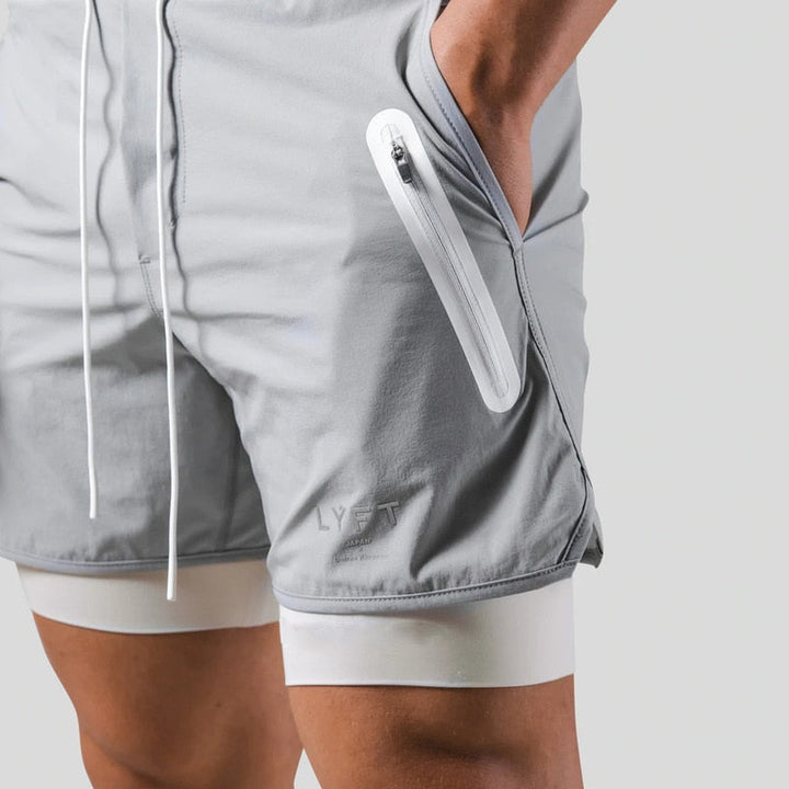 Levoire | 2 En 1 Pantalons De Sport Idéal Pour Chaque Entraînement Gris