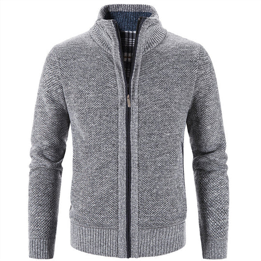 Levoire | Sweatshirt Chaud Avec Zip Pour Hommes Gris clair