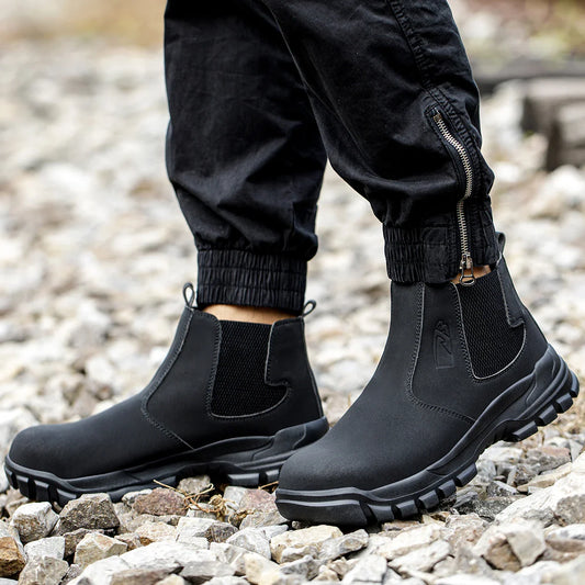 Levoire | Botte De Sécurité Imperméable Pour Hommes Confortables Avec Embout En Acier Pour Les Pieds Larges