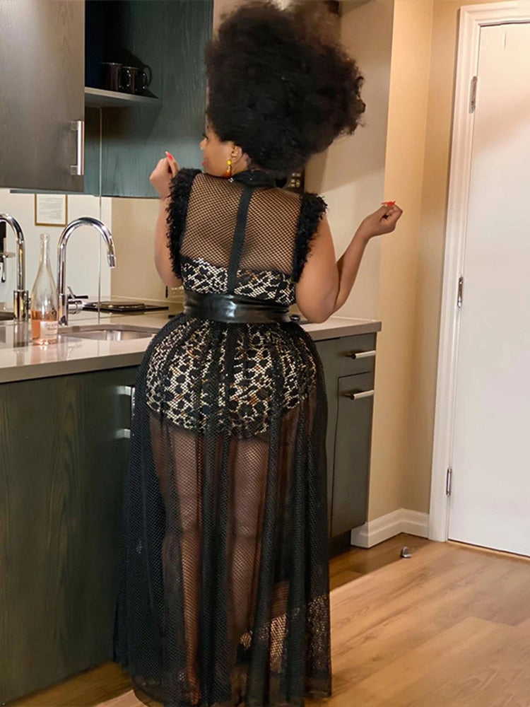 Levoire | Bralette En Matériau En Filet Robes Maxi & Ensembles De Bodysuit