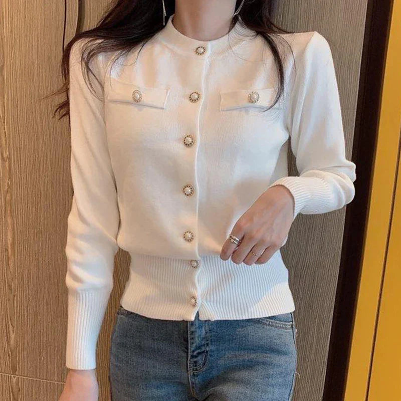 Levoire | Gilet Moderne Pour Femmes Teinté Avec Boutons Blanc Taille unique
