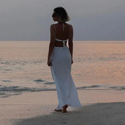 Levoire | Sans Manches Hult Décolleté Maxi Robe