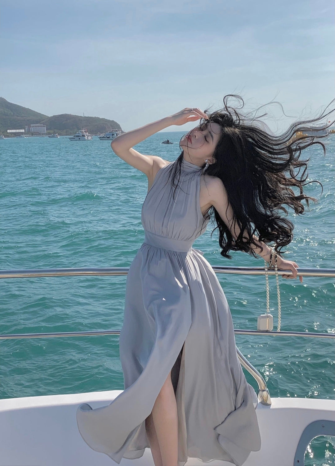 Levoire | Robe Midi En Chiffon Décolletée