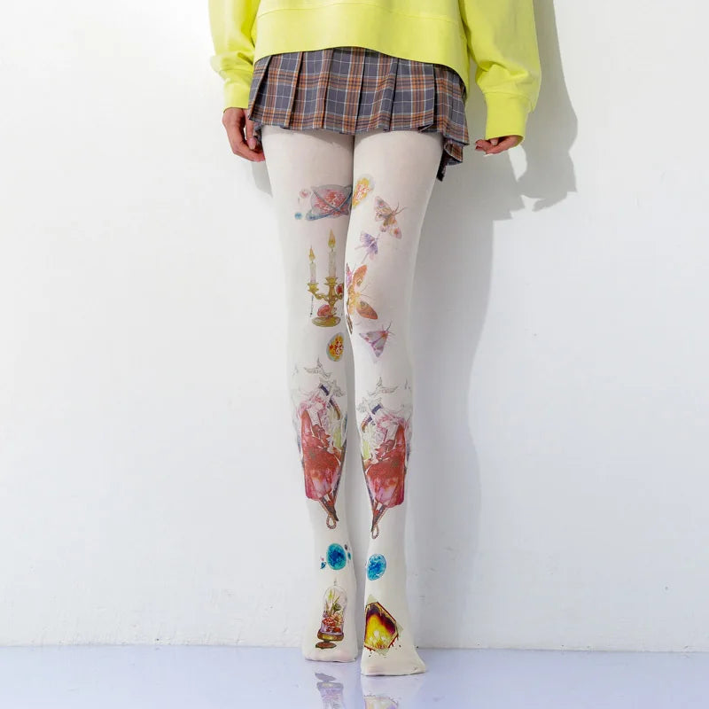 Levoire | Peinture Rétro Imprimée Collants 10 Taille unique