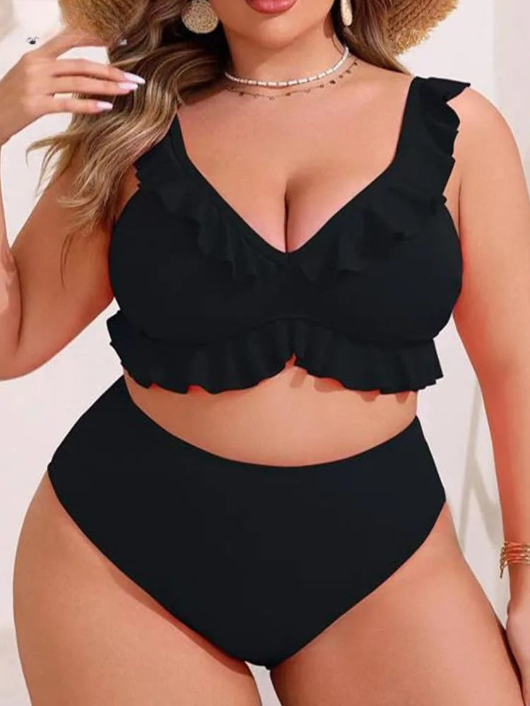 Levoire | Bikini Deux Pièces Taille Haute Noir