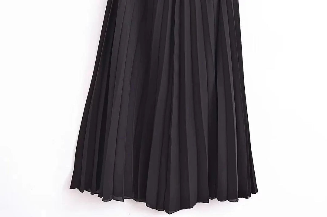 Levoire | Élégante Robe Longue Style Gilet Plissé Pour Femme