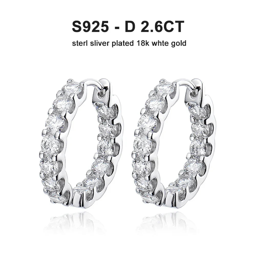 Levoire | Boucles Hoop Moissanite 2,6Ct Blanc
