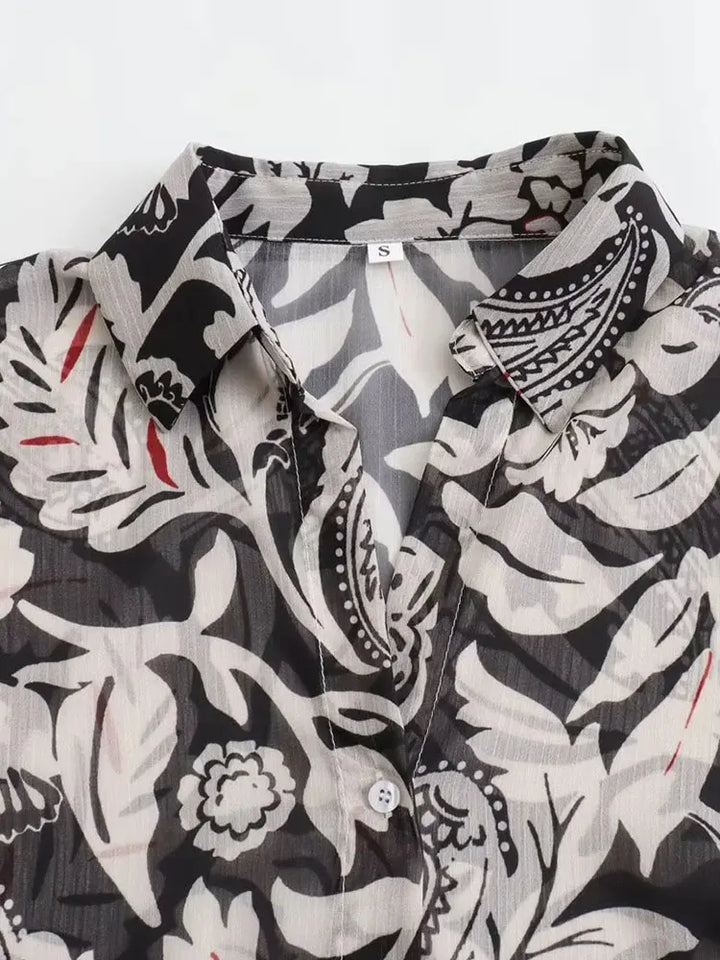 Levoire | Chemise Imprimée Confortable À Manches Longues