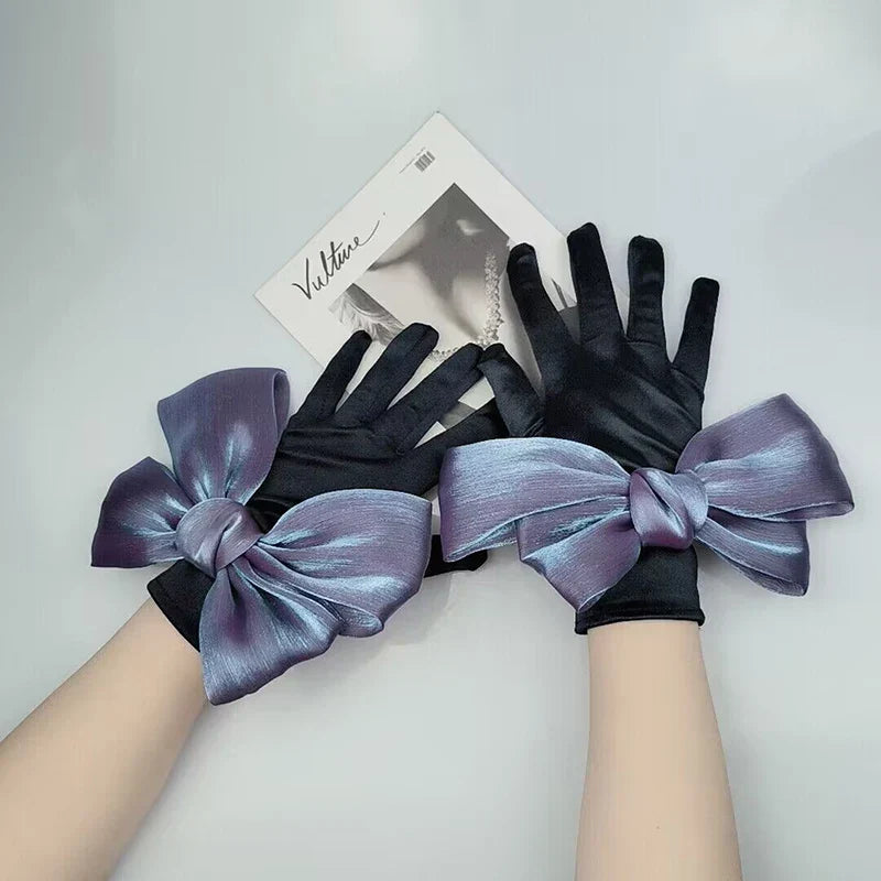 Levoire | Gants En Satin Noir Vintage Hepburn Pour Un Style Classique Noir E Taille unique
