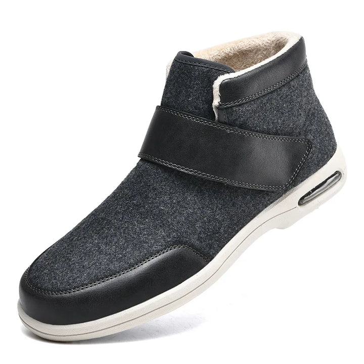 Levoire | Confortable Chaussure Large Pour Les Pieds Enflés Avec Fermeture Velcro Pour Hommes