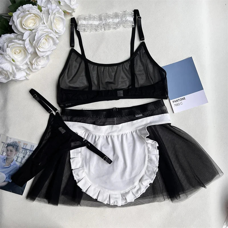 Levoire | Costume Transparent De Femme De Ménage Noir