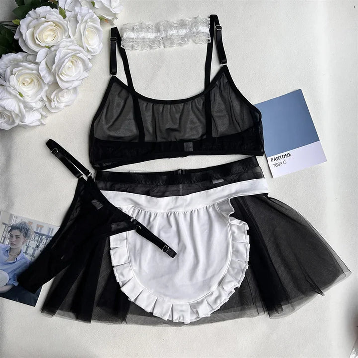 Levoire | Costume Transparent De Femme De Ménage Noir