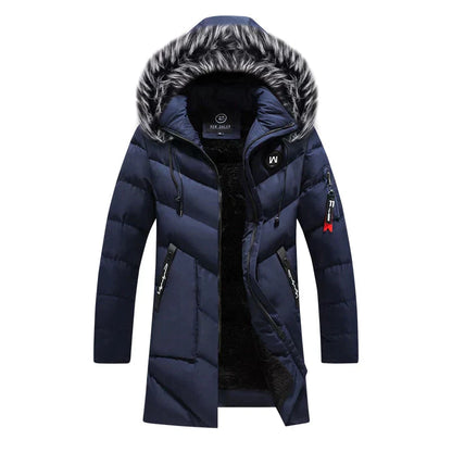 Levoire Manteau d'hiver élégant et chaud Bleu