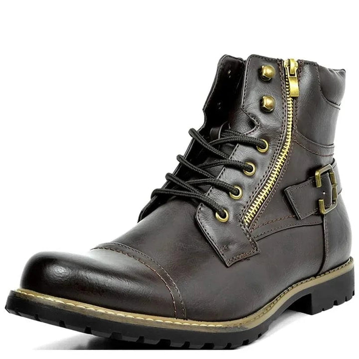 Levoire | Bottes En Cuir À Lacets Constable Marron foncé