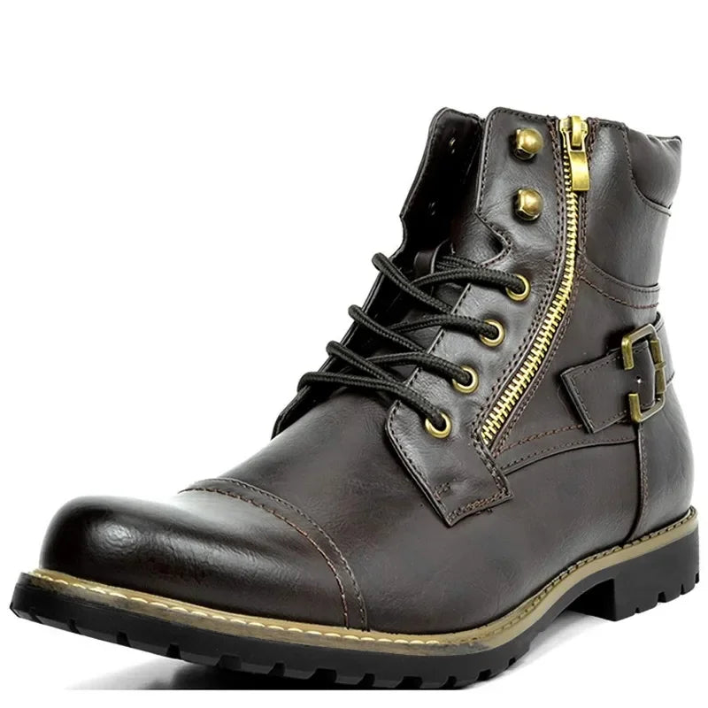 Levoire | Bottes Cuir Confortables Gris foncé