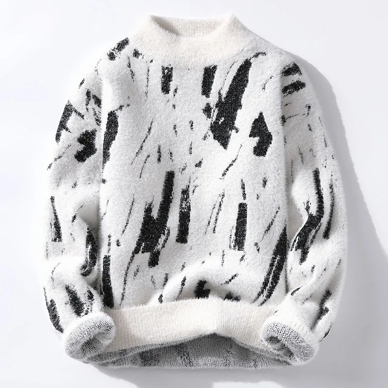Levoire | Pull Graphique Douillet Blanc