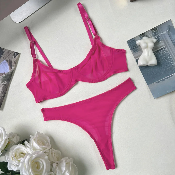 Levoire | Lingerie Entièrement Transparente Rosarot