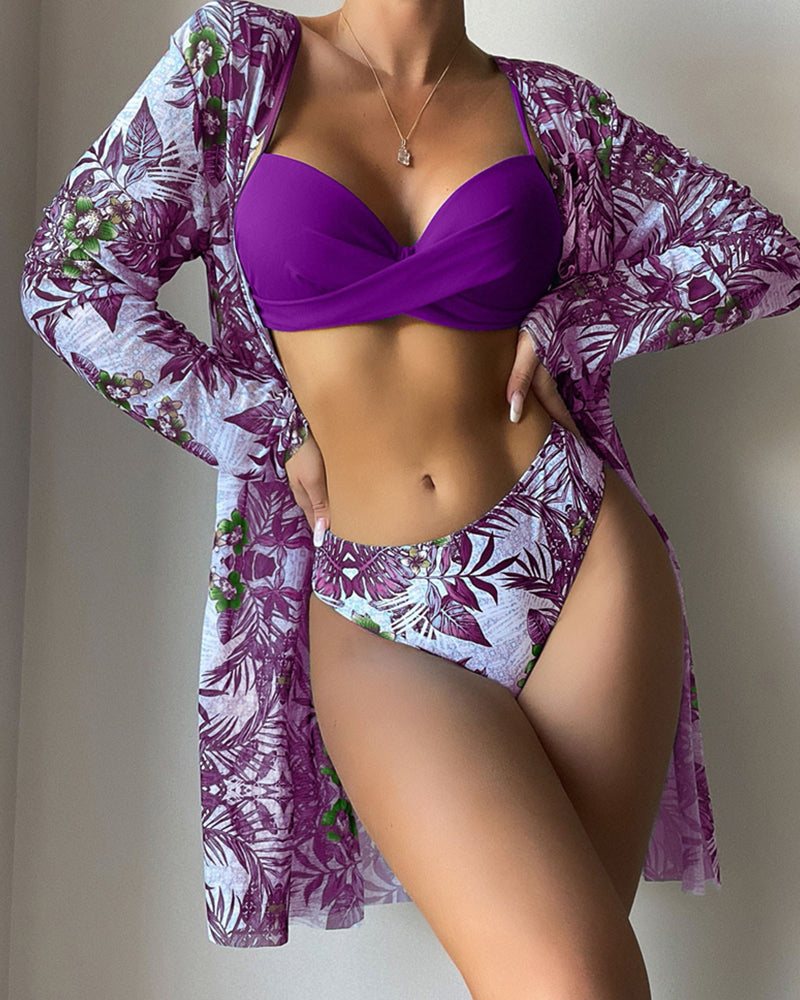 Levoire | Ensemble 3 Pièces Elif - Levoire | Ensemble Complet Pour La Plage Lilas