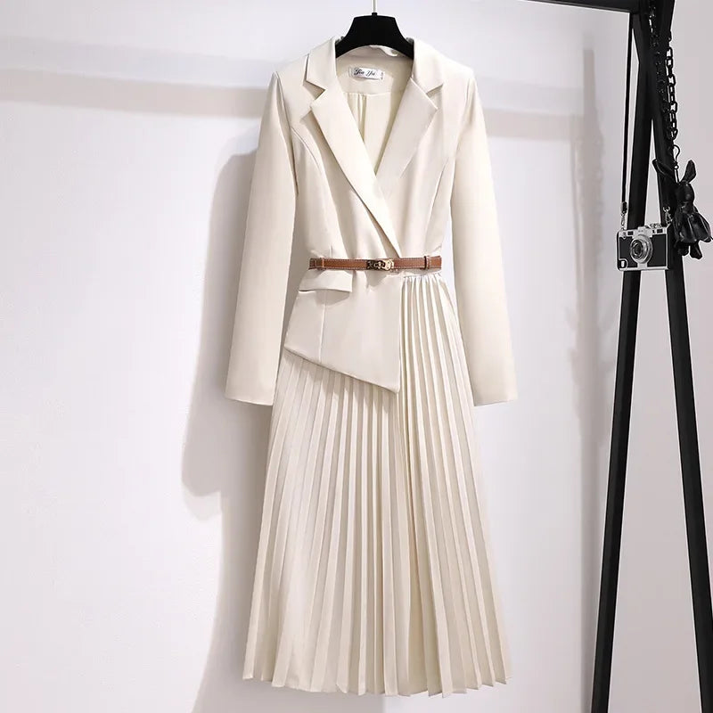 Levoire | Robe Smygkatt À Manches Longues Avec Ceinture Et Flèches Beige