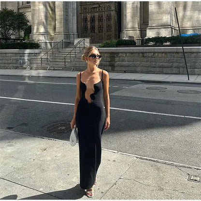 Levoire | Ouvert Robe Maxi À Col V Sans Manches