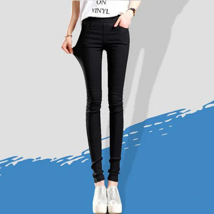 Levoire | Pantalon D'Été Élastique Stretch Tendance En Coupe Skinny Confortable Noir