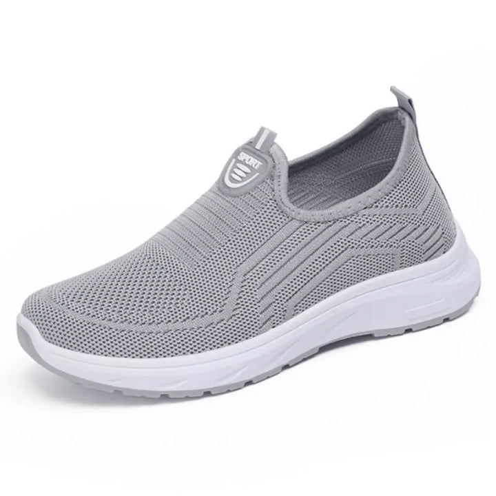 Levoire | Baskets Femme Slip-On Respirantes Gris
