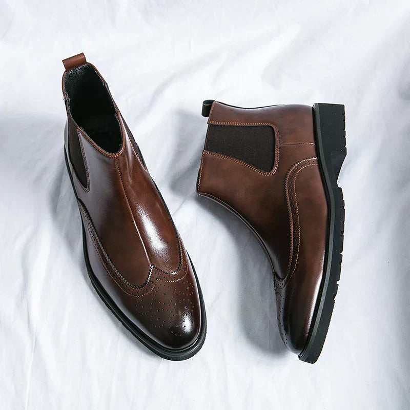 Levoire | Albertinelli Bottes Chelsea en Cuir Braun