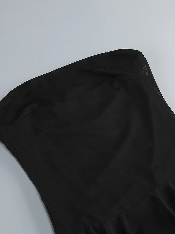 Levoire | Robe Longue Sexy Sans Bretelles Rü Schenschichtungen Patchwork