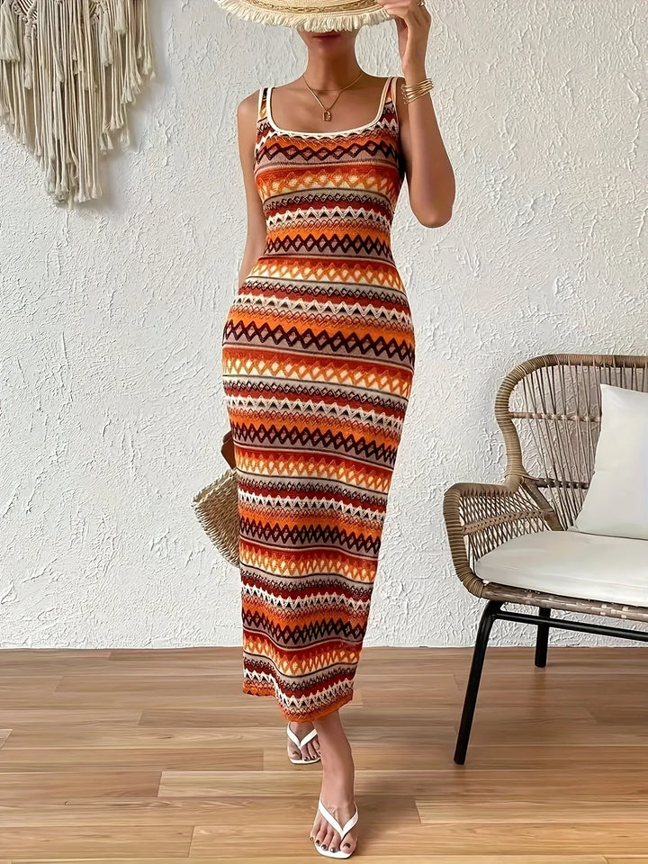 Levoire | Robe Géométrique Moderne Avec Franges