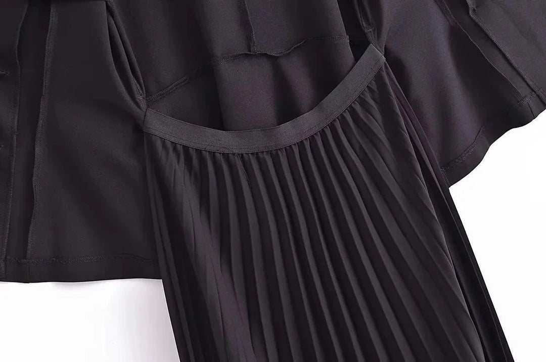 Levoire | Élégante Robe Longue Style Gilet Plissé Pour Femme