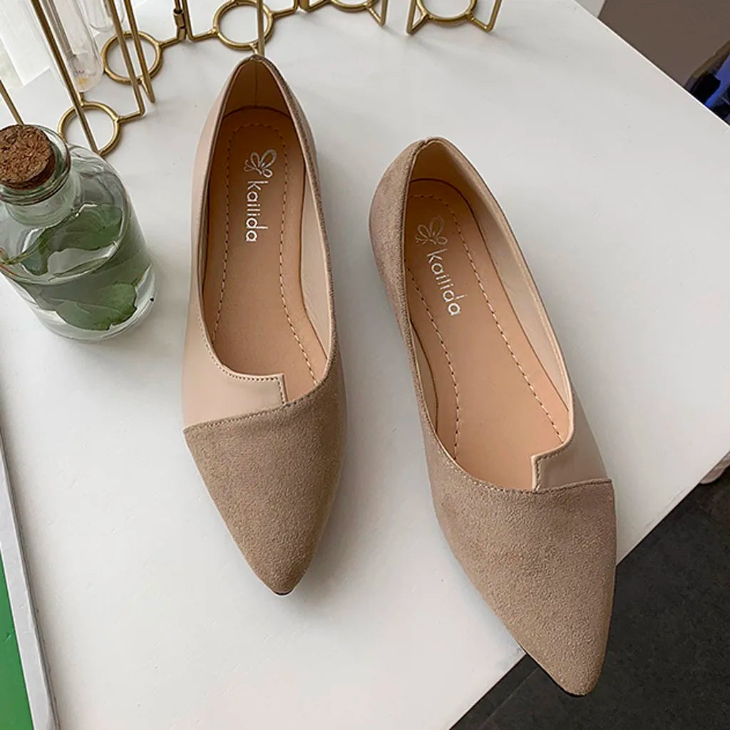 Levoire | Slip On Respirant Femmes Appartement Ballet Chaussures Khaki