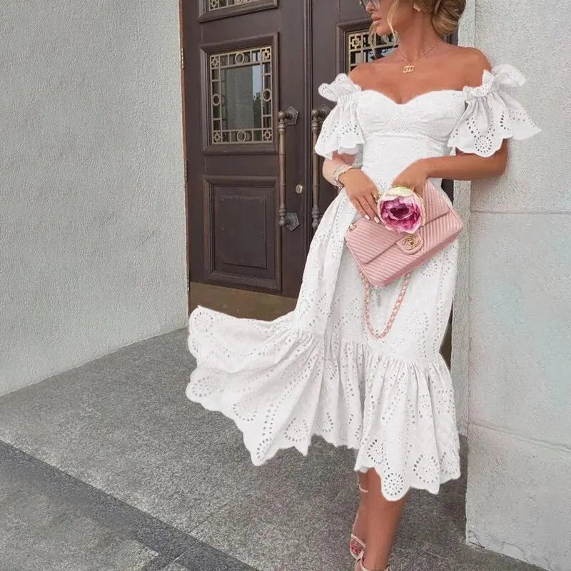 Levoire | Robe De Princesse Sans Manches Blanc
