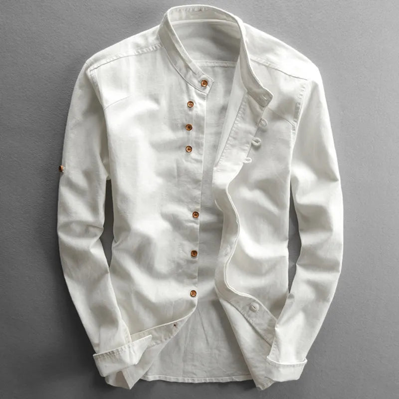 Levoire | Chemise "Katana" Japonaise Pour Hommes Blanc