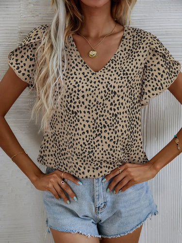 Levoire | Blouse D'Été À Manches Courtes Avec Coupe Slim Sans Collier