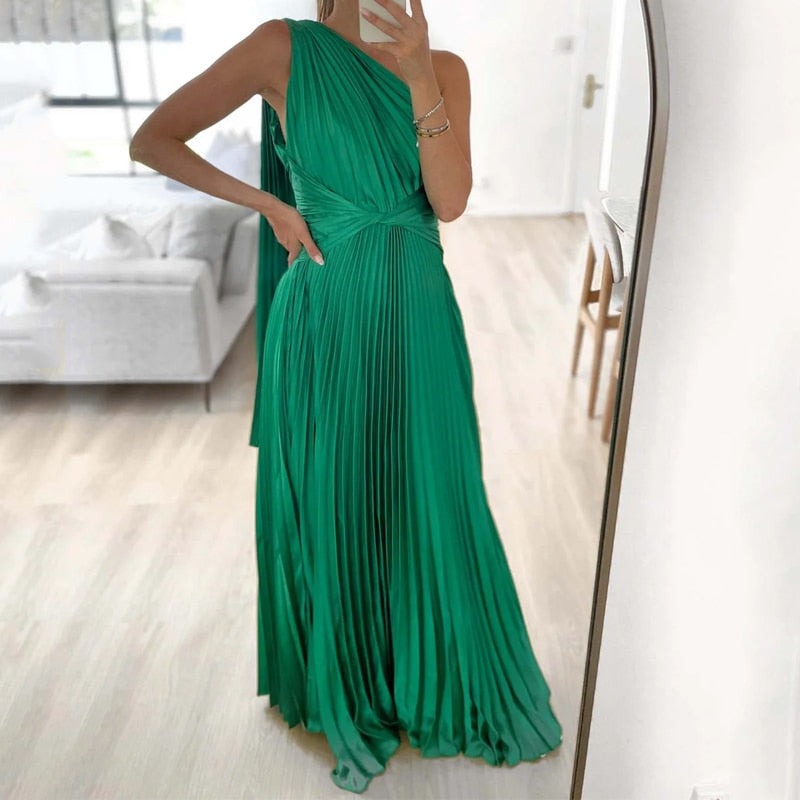 Levoire | Satinpuddings Plissé Lyskostakk Robes Longues