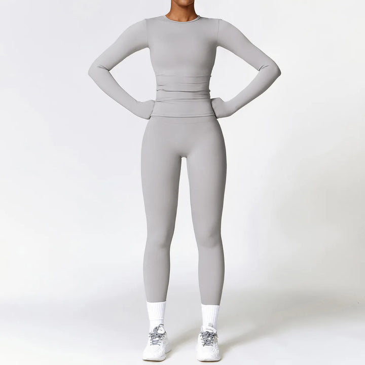 Levoire | Ensemble Homewear Leggings Et Haut À Manches Longues Gris