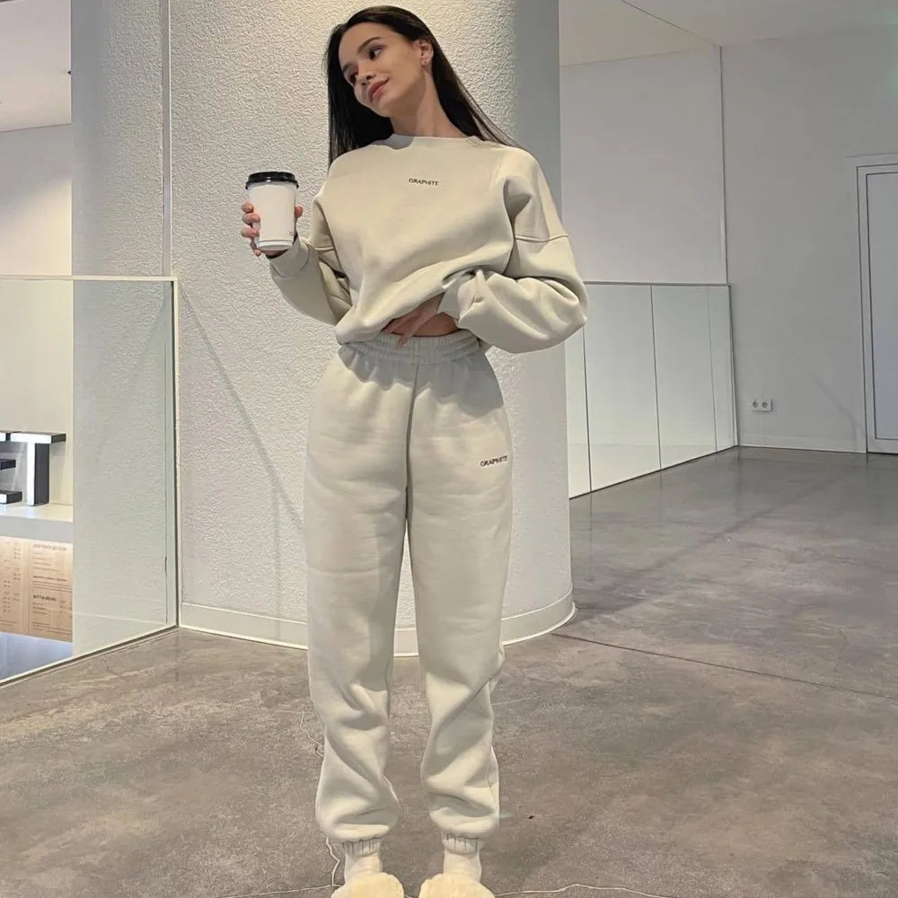 Levoire | Ensembles De Sweats À Capuche Et De Pantalons Chauds Blanc