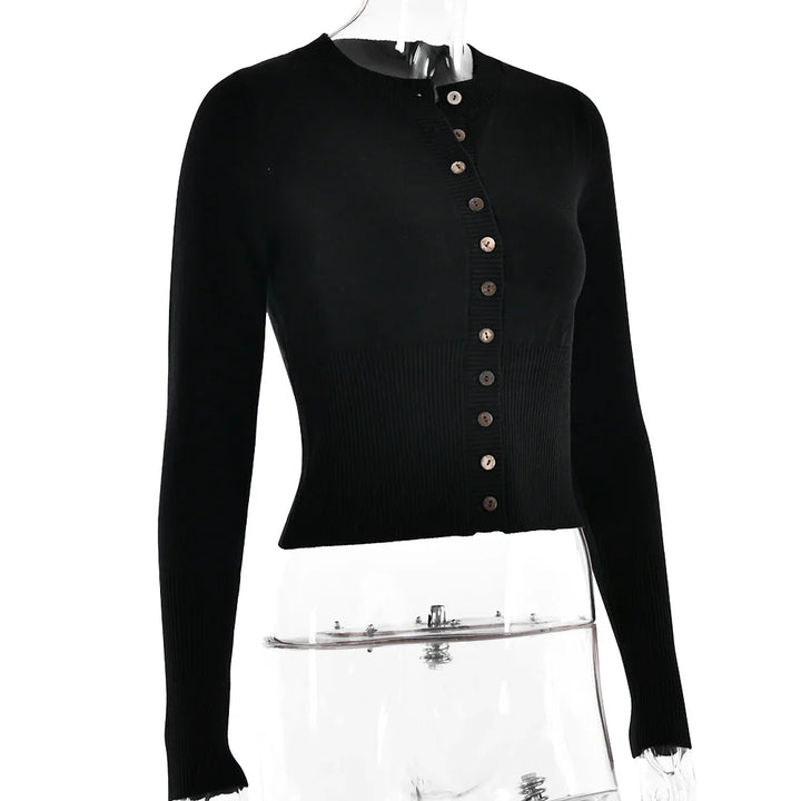 Levoire | Pull Cardigan En Tricot Noir