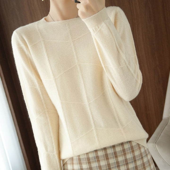 Levoire | Pull Élegant Avec Facteur Confort Beige