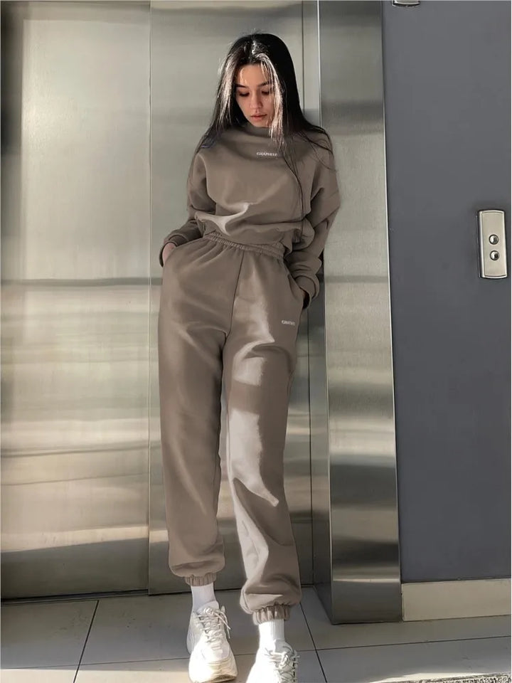 Levoire | Ensembles De Sweats À Capuche Et De Pantalons Chauds Gris foncé