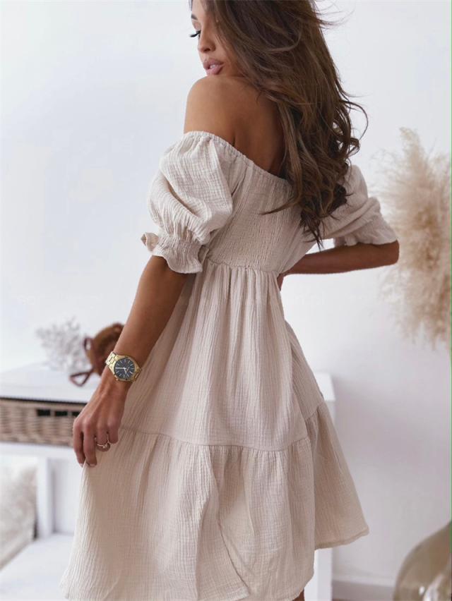 Levoire | Robe Estivale Élégante à Manches Bouffantes – Confort et Polyvalence
