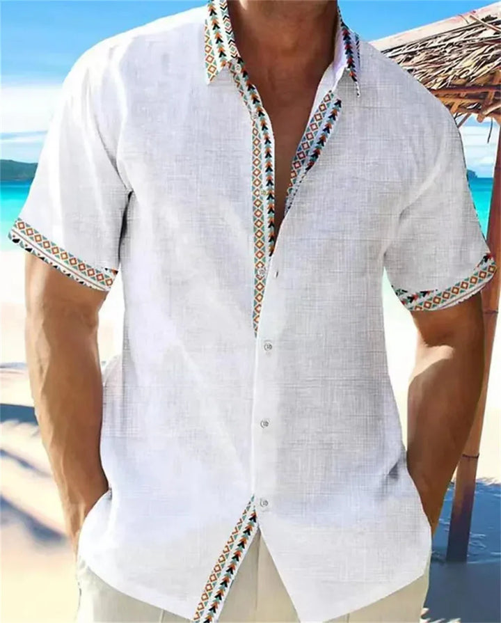 Levoire | Chemise Homme Moderne Et Confortable À Motifs Blanc