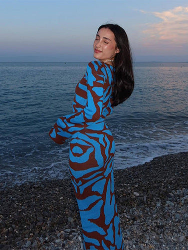 Levoire | Elégante robe en tricot à manches longues pour femme